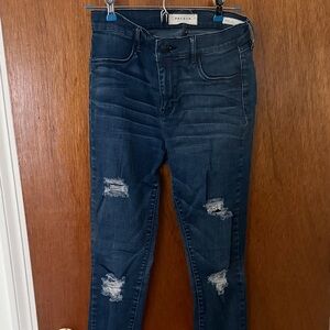 PacSun Dark Blue Distressed Jeggings